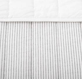 Hearth & Hand With Magnolia 191908061238 Microstripe Quilt Sour Cream / Railroad Gray - And F/q