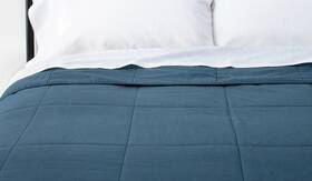324020562 Hearth & Hand With Magnolia And 1pc Full/queen Solid Quilt 100% Cotton Shell - Navy