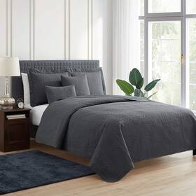 B0f2gl5wx1 Hearth & Harbor And King Quilt Set Pinsonic Weave Lightweight Bedspread Coverlet