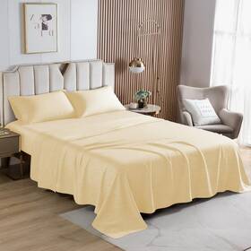 Hengweitext 774829209486 18 Inch Full Sheets Deep Pocket 4 Piece Sheet Set Breathable And