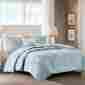 Hh13-1547ol Seaside Collection Harbor House 4 Piece Embroidered Quilt Set Blue Coastal Beach Bedding