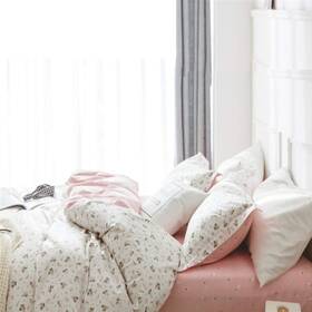 Hb14007q Highbuy Pink Floral Deep Pocket Queen Size 100% Cotton Cooling Bed Sheet 1 Pi