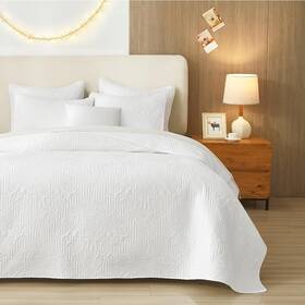 Hisnug 313025594578 Full/queen Size Quilt Set 3 Pieces Soft Lightweight Summer Oversized Bedspread