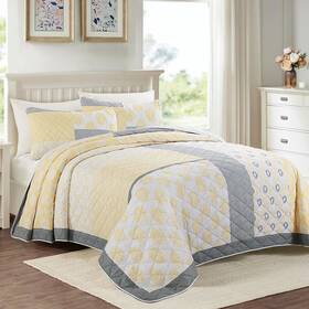 Hsgz1023 Hombys Oversized King Plaid Patchwork Bedspread Lightweight Checkered Quilted Bedsp