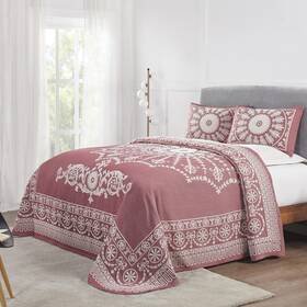 Home City Inc. 744110090079 Superior Cotton Blend Bedspread 3-piece Set Light Weight Blanket 2 Matching Pi