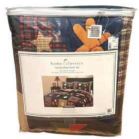 Home Classics 734737112681 New King Size Winter Story Quilt And Shams Christmas Snowman Holiday