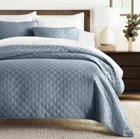Home Collection 196901018227 Kohls All Season Diamond Quilt Full/queen Blue