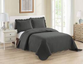 Home Collection 665752499702 3pc King/cal King Over Size Luxury Embossed Bedspread Set Light Weight Solid New