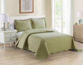 Home Collection 665752499764 3pc Kingcal King Over Size Luxury Embossed Kingcalifornia Sage Green