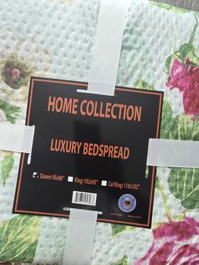 Rnet106203 Home Collection Quilted Floral Queen Bedspread Multicolor 95 X 86 In