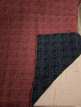 Home Trends 041808496985 100% Cotton 3-piece Double-sided Coverlet Set One Two Pillow Shams