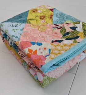 Fb6877 Homemade Gorgeous New Floral Patchwork Quilt Nursery Gift Display