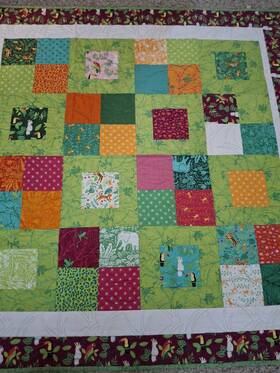 Jtb4447 Homemade Jungle Theme Blocks Youth Size Quilt