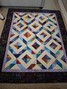 U6484 Homemade Batik Underground Quilt Queen/double/lap