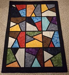 Wh3643 Homemade Batik Stain Glass Wall-hanging