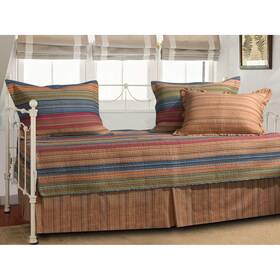 Homepacific 788144172950 Reversible 5-piece Daybed Set With Bed-skirt And Three Pillow Shams