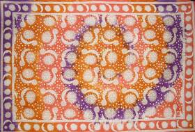 Hs-1216t-pur Homestead Celestial Tie Dye Tapestry Cotton Spread 106 Inch X 70 Twin Multi Color