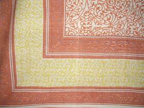 Hs1353-coral Homestead Persian Filigree Block Print Tapestry Cotton Bedspread 108 Inch X 88 Full-queen