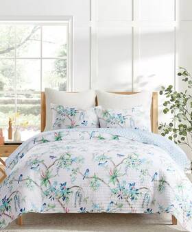 Homthreads 190945167361 Song Bird Quilt Set Twin - Green