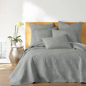 80364974 Homthreads Quilt Set Waffle Jacquard Traditional Pre-washed Green King