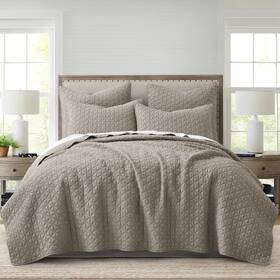 L17352fqs Homthreads By Levtex Home - Rowan Quilt Set Full/queen And Two Standard Shams
