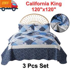 22736 Honeilife 3 Pieces California King Quilt 120ftftx120ftft Oversized Bedspread Set All Seasons