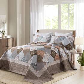 Honeilife 712109422552 Oversized King Bedspreads 120x120-3 Pcs California Quilt Extr