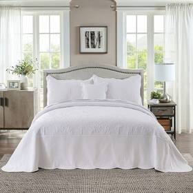 Honeilife 712109423085 California King Quilt - Oversized Bedspreads 120x120 4-piece