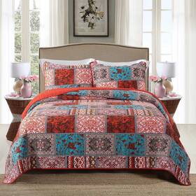 Honeilife 723497504751 Cotton Quilt Set Twin - 2 Piece Luxurious Bedspreads Coverlet Lightweight Bed