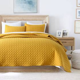 Horimote Home 759973582173 Yellow Quilt Twin Size Lightweight For Summer Ultra-soft Microfiber Mo