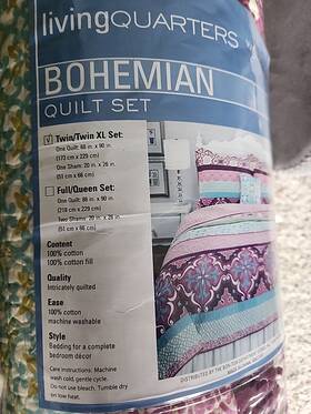 Horimote Home 759973703288 Boho Style Twin Size Quilt Set Reversible Bohemian Floral Strip Beddd Inch