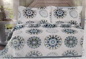Hotel 5th Ave. 659066105770 3pc Naples Collection King Size Quilted Bedspread And Shams - Multi Stem Floral