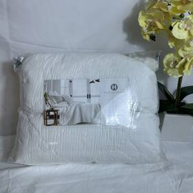 Hotel Collection 766390593224 Linen Blend Diamond Dobby Full/queen Quilted Coverlet Set White