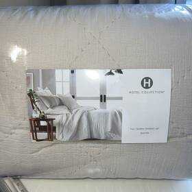 Hotel Collection 766390593231 Dobby Diamond 3-pc. Coverlet Set Full/queen Natural