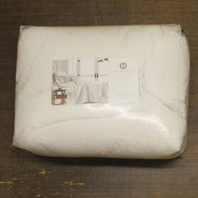 Hotel Collection 766390593255 Dobby Diamond 3-piece Cotton Coverlet Set White King