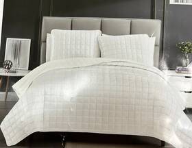Hotel Collection 766390614967 3pc Velvet King Quilted Coverlet And Pillowshams Set In Color Luxe. Retail 270
