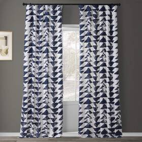 Prtw-d35c-96 Hpd Half Price Drapes Modern Triangular Geometric Printed Curtains Cotton Cur