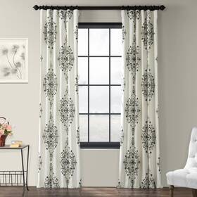 Prtw-d41b-120 Hpd Half Price Drapes Floral Damask Printed Curtains 120 Inches Long Luxury D