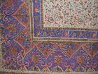 Hs1001-d Homestead Block Print Indian Tapestry Cotton Bedspread Blue 736846803917 Hs1001-d Homestead Block Print Indian Tapestry Cotton Bedspread Blue 736846803917