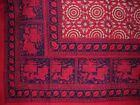 Hs1002t-red Homestead Hand Block Print 736846826343