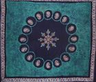 Hs1043-gre Homestead Batik Tapestry Cotton Bedspread Green 736846804143