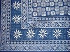 Hs1049-b Homestead Dabu Indian Tapestry Cotton Bedspread Blue 736846804259
