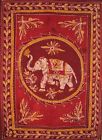 Hs1184t-red Homestead Lucky Batik Elephant Tapestry Cotton Spread Twin 736846815651