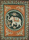 Hs1185-bro Homestead Lucky Batik Elephant Tapestry Cotton Bedspread Brown 736846815903