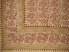 Hs1682t-red Homestead Block Print Paisley Tapestry Cotton Spread Twin 736846807274