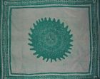 Hs1695-teal Homestead Floral Batik Tapestry Cotton Bedspread Teal 736846807403