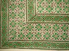 Hs1722-gre Homestead Moroccan Block Print Indian Tapestry Cotton Bedspread 716417701279