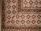 Hs1722-red Homestead Moroccan Block Print Indian Tapestry Cotton Bedspread 716417701262