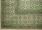 Hs1723-gre Homestead Moroccan Block Print Indian Tapestry Cotton Bedspread 716417701248