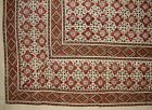 Hs1723-red Homestead Moroccan Block Print Indian Tapestry Cotton Bedspread 716417701231